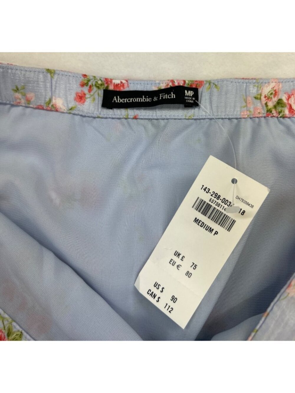 NWT Abercrombie & Fitch Sz M Floral Asymmetrical Coquette Ruffle Skirt Romantic - Picture 5 of 12
